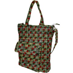 Roses Yellow Plaid Shoulder Tote Bag by snowwhitegirl