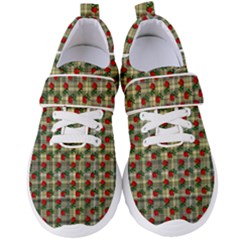 Roses Yellow Plaid Women s Velcro Strap Shoes by snowwhitegirl