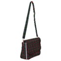 Roses Black Plaid Shoulder Bag with Back Zipper View1