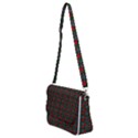 Roses Black Plaid Shoulder Bag with Back Zipper View2