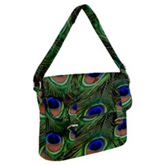 Peacock Feathers Buckle Messenger Bag