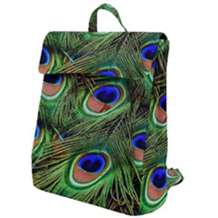 Peacock Feathers Flap Top Backpack