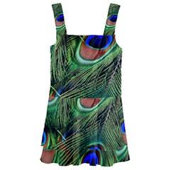 Peacock Feathers Kids  Layered Skirt Swimsuit