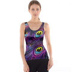 Peacock Feathers Purple Tank Top by snowwhitegirl