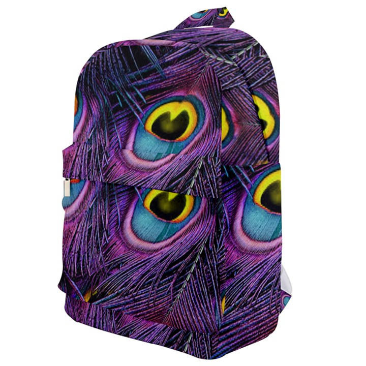 Peacock Feathers Purple Classic Backpack