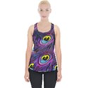 Peacock Feathers Purple Piece Up Tank Top View1