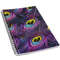 Peacock Feathers Purple 5 5  X 8 5  Notebook