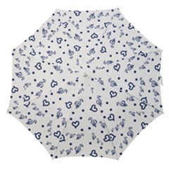 Duck Family Blue Pattern Straight Umbrellas by snowwhitegirl