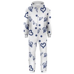 Duck Family Blue Pattern Hooded Jumpsuit (men)  by snowwhitegirl