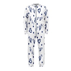 Duck Family Blue Pattern Onepiece Jumpsuit (kids) by snowwhitegirl