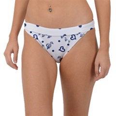 Duck Family Blue Pattern Band Bikini Bottom