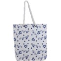 Duck Family Blue Pattern Full Print Rope Handle Tote (Large) View2