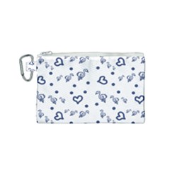 Duck Family Blue Pattern Canvas Cosmetic Bag (small) by snowwhitegirl