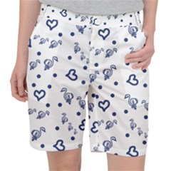 Duck Family Blue Pattern Pocket Shorts