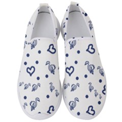 Duck Family Blue Pattern Men s Slip On Sneakers