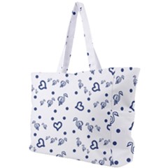 Duck Family Blue Pattern Simple Shoulder Bag