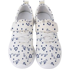 Duck Family Blue Pattern Men s Velcro Strap Shoes