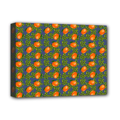 Mandarins Teal Blue Deluxe Canvas 16  X 12  (stretched)  by snowwhitegirl