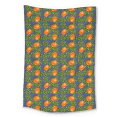 Mandarins Teal Blue Large Tapestry