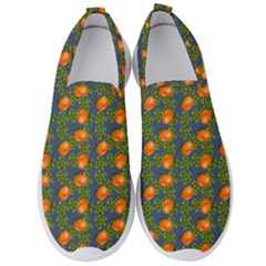 Mandarins Teal Blue Men s Slip On Sneakers