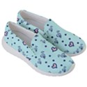 Duck Family Blue Pink Hearts Pattern Women s Lightweight Slip Ons View3