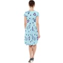 Duck Family Blue Pink Hearts Pattern Cap Sleeve Midi Dress View2