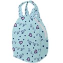 Duck Family Blue Pink Hearts Pattern Travel Backpacks View1