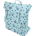 Duck Family Blue Pink Hearts Pattern Buckle Up Backpack View1