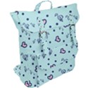 Duck Family Blue Pink Hearts Pattern Buckle Up Backpack View2