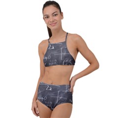 Mathematics High Waist Tankini Set