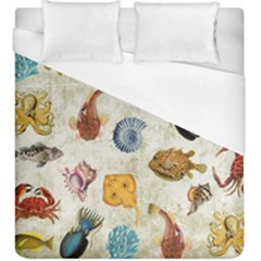 Sea World Vintage Pattern Duvet Cover (king Size) by Valentinaart