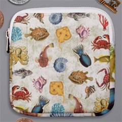 Sea World Vintage Pattern Mini Square Pouch