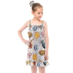 Sea World Vintage Pattern Kids  Overall Dress