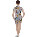 Sea World Vintage Pattern Women s Tee and Shorts Set View2