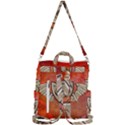 Wonderful Dragon On A Shield With Wings Crossbody Backpack View3