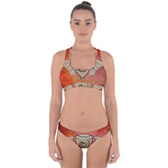 Wonderful Dragon On A Shield With Wings Cross Back Hipster Bikini Set by FantasyWorld7