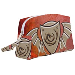 Wonderful Dragon On A Shield With Wings Wristlet Pouch Bag (large)