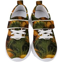 Bunch Of Sunflowers Kids  Velcro Strap Shoes