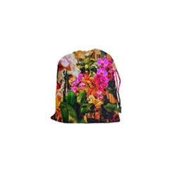 Orchids In The Market Drawstring Pouch (xs)