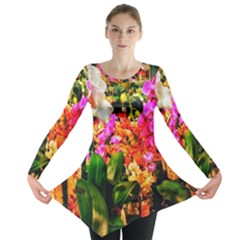 Orchids In The Market Long Sleeve Tunic 