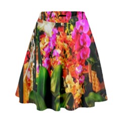 Orchids In The Market High Waist Skirt