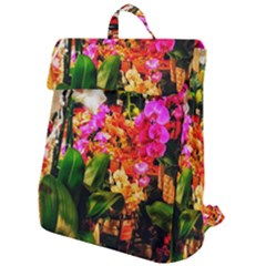 Orchids In The Market Flap Top Backpack