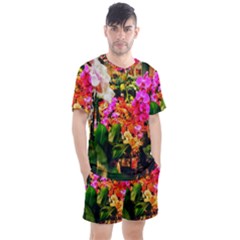 Orchids In The Market Men s Mesh Tee And Shorts Set