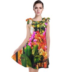 Orchids In The Market Tie Up Tunic Dress