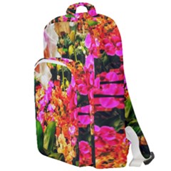 Orchids In The Market Double Compartment Backpack by okhismakingart