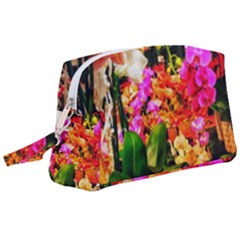 Orchids In The Market Wristlet Pouch Bag (large)