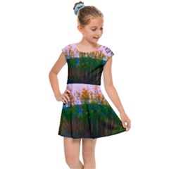 Field Of Goldenrod Kids  Cap Sleeve Dress