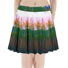 Field Of Goldenrod Pleated Mini Skirt by okhismakingart