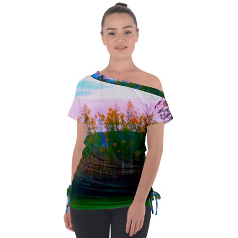 Field Of Goldenrod Tie-up Tee by okhismakingart