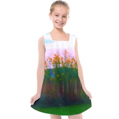 Field Of Goldenrod Kids  Cross Back Dress by okhismakingart